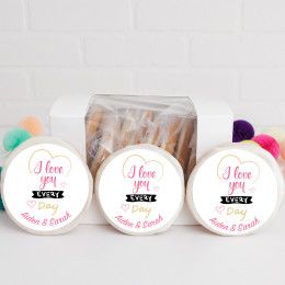 Love You Every Day Personalized Sugar Cookies - Gift Box of 12