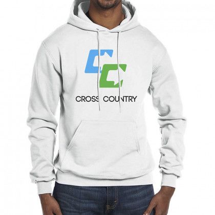 White Custom Champion Double Dry Eco Pullover Hood