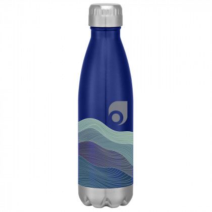 Full Color Logo 16 oz Swiggy Stainless Steel Bottle - Blue