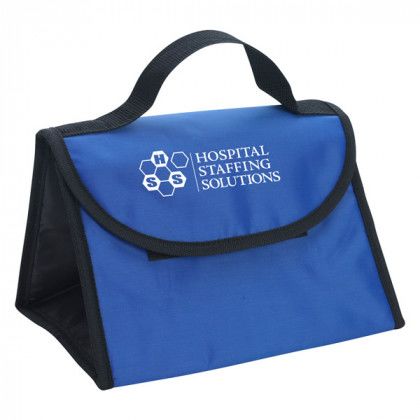 Triad Lunch Bag with Custom Imprint Blue