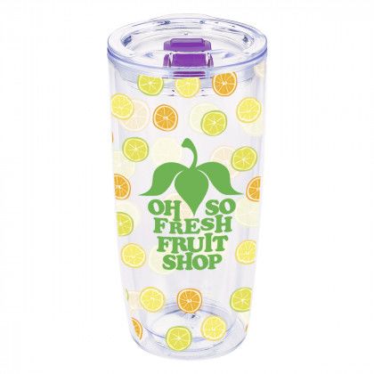 Everest Clarity 19 oz Tumbler with Full Color Insert - Purple