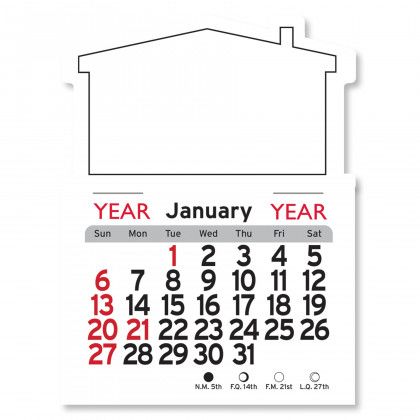 Peel-N-Stick® Calendar - House - White 