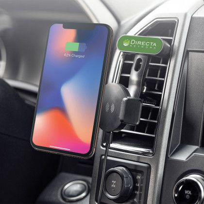 Imprinted Car Mount Wireless Charging - Installed on Auto Vent