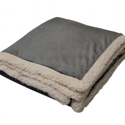 Customized Challenger Lambswool Throw 50 in. x 60 in. light gray