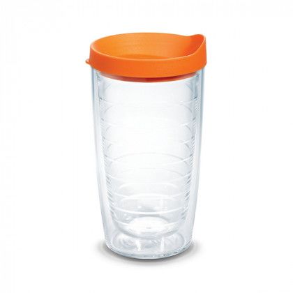 Full Color 16 oz. Classic Tervis with Lid orange