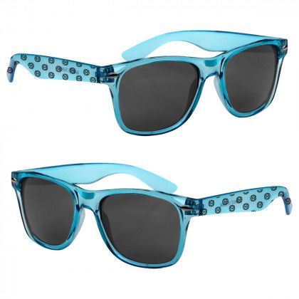 Custom Full Color Malibu Sunglasses - Translucent Teal