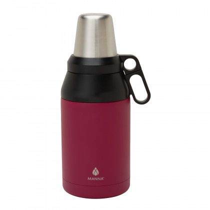 Manna 64 oz. Stack Growler with Logo Burgundy