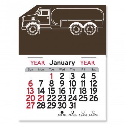 Peel-N-Stick® Calendar - Propane Truck - Brown