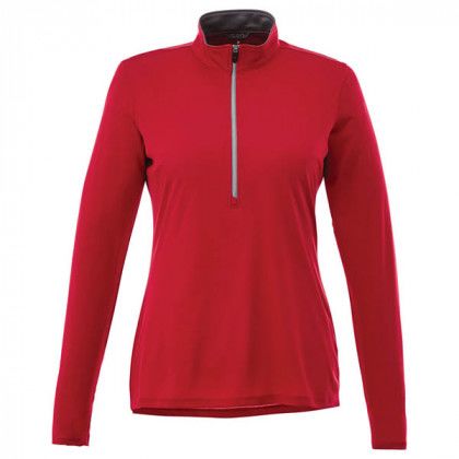 Custom Women's Vega Tech Quarter Zip - Team red