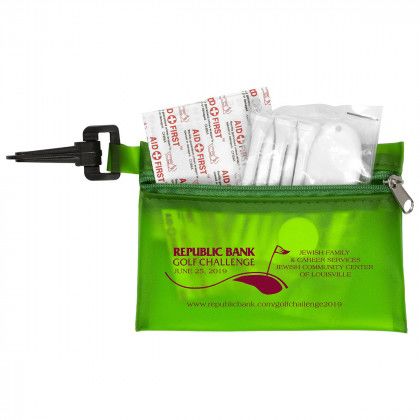 Fairway 10 Piece Promotional Golf Pouches - Lime Green