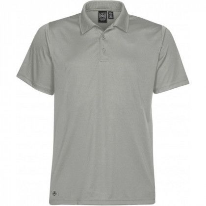 Custom Logo Men's Eclipse H2X-Dry Pique Polo - Cool Silver