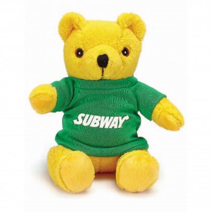 Yellow 7 inch Extra Soft Stuffed Bear with Logo