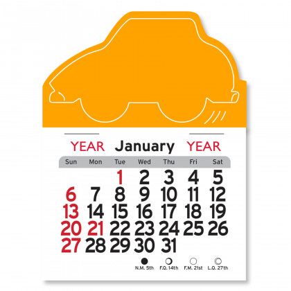 Peel-N-Stick® Calendar - Car - Marigold