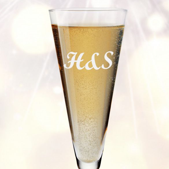 Trumpet Champagne Flute With Custom Message