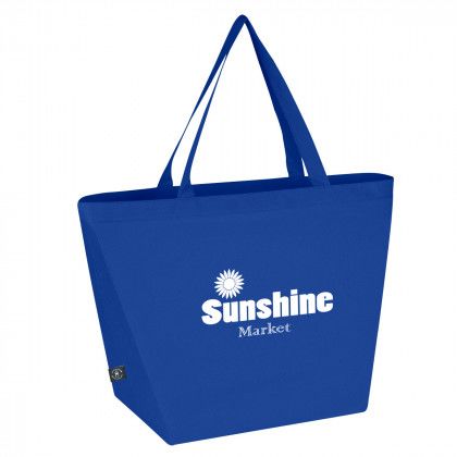 Printed Non-Woven 100% RPET Budget Tote Bag - Royal Blue