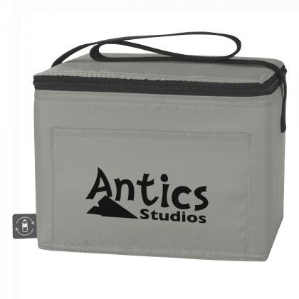 Printed 100% RPET Non-Woven Cooler Bag - Gray