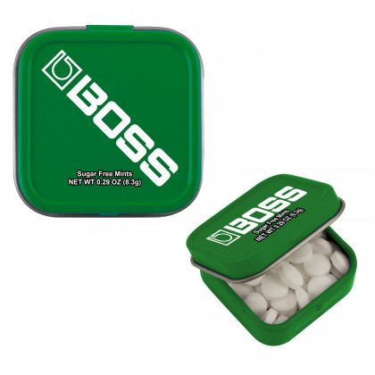 Printed Mini Square Mint Tin - Green