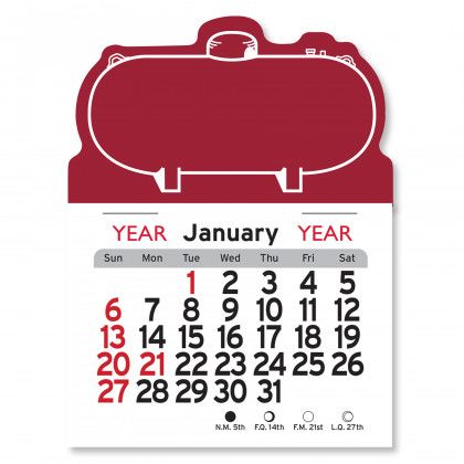 Peel-N-Stick® Calendar - Propane Tank - Crimson