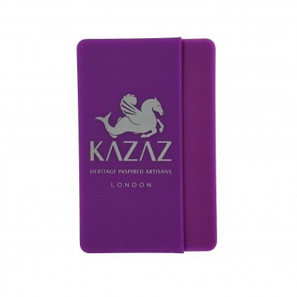 Custom Logo Silicone Smart Side Wallet - Purple