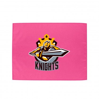 Logo Imprinted Microfiber Rally Towel - Pink