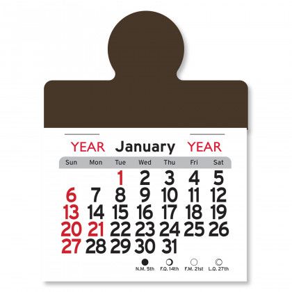 Peel-N-Stick® Calendar - Circle - Brown