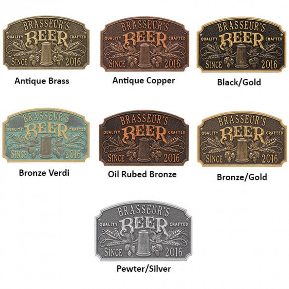 Customized Quality Crafted Beer Plaque