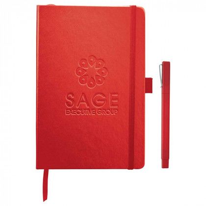 Imprinted Nova Bound JournalBook Bundle Set - Red