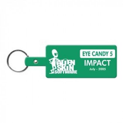 Green Flexible Rectangle Key Tag