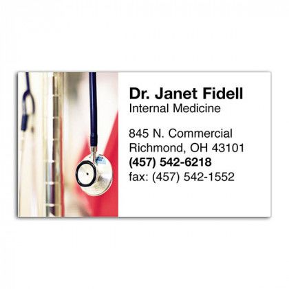 Imprinted Business Card Magnet, 30 mil -  Stethoscope 1