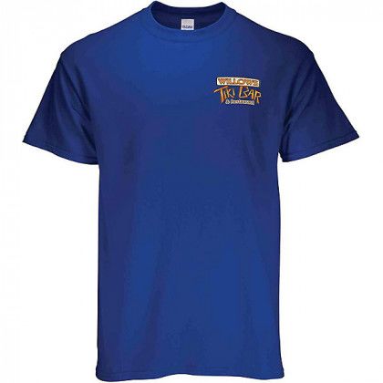 Promotional Digital Imprinted Cotton Colored Tee Royal Blue