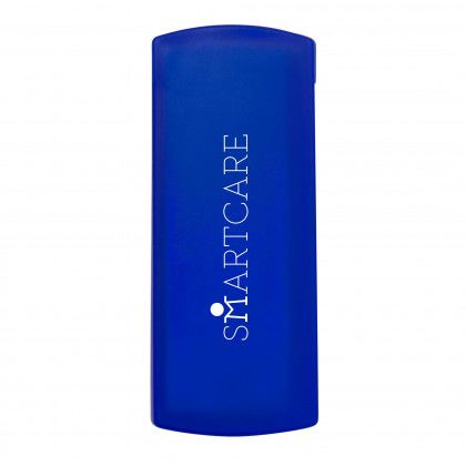 Latex-Free Bandage Dispenser with Imprinted Logo Translucent Blue