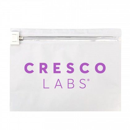 Logo 2 oz Push Release Child Resistant Pouch - White