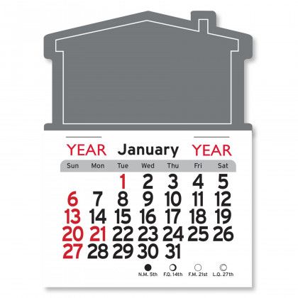 Peel-N-Stick® Calendar - House - Gray