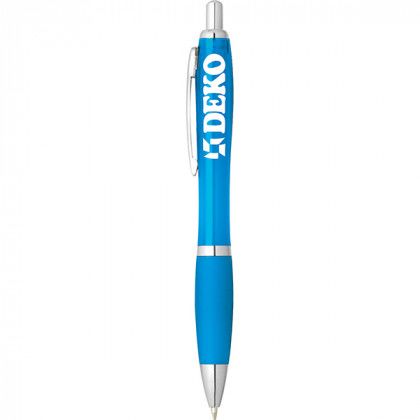 The Nash Promotional Pen in Bulk | Customizable Pens Wholesale - Translucent Teal/Trans Teal