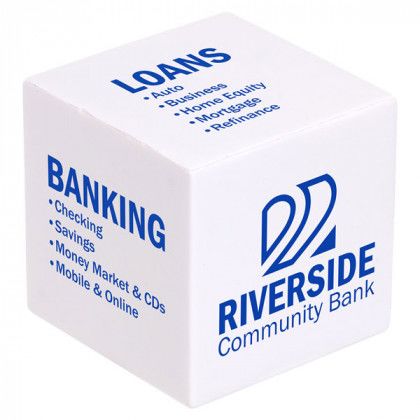 Cube Stress Ball Promotion White