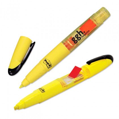 Full Color Logo Post-It Flag and Highlighter - Yellow, red flags