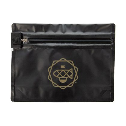 Printed 28 Gram Child Resistant Cannabis Pouch - Black