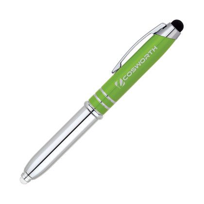 Logo Engraved Legacy Ballpoint Pen Stylus LED Light - Lime