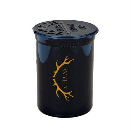 Promotional 7 Gram Child Resistant Cannabis Vial - Black