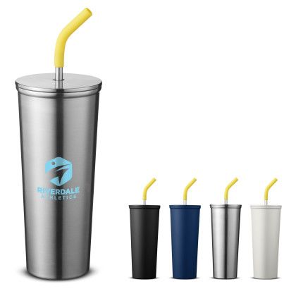 Imprinted Essex 23oz Stainless Straw Insulated Tumbler | Custom Drinkware