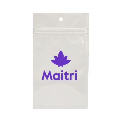 Printed 3.5 Gram Cannabis Barrier Bag 3 x 4.25 - White Printed 3.5 Gram Cannabis Barrier Bag 3 x 4.25 - White