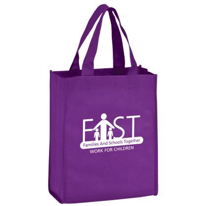 Purple Custom Recession Buster 8 x 10 x 5 Non-Woven Tote Bag