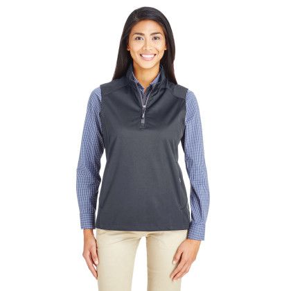 Printed Core 365 Ladies' Quarter Zip Vest  - Carbon