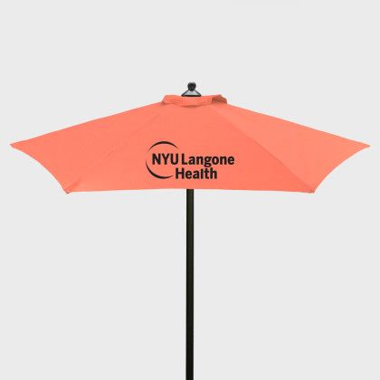 Promotional 7' Steel Market Umbrella Orange