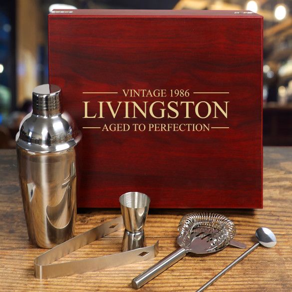 Aged To Perfection Personalized Martini Set