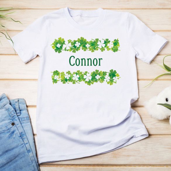 Irish Clovers Personalized Toddler T-Shirt