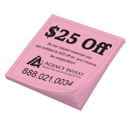 Light Pink 3M Post-It 50 Sheet Color 2 3/4 x 3 Sticky Note Pads