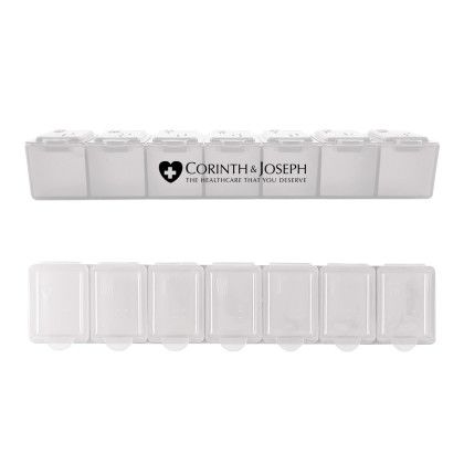 Customized 7 Day Pill Container Frost Clear