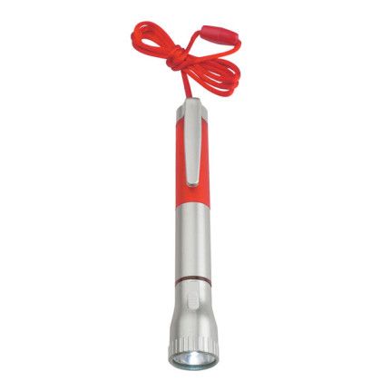 Flashlight with Light-Up Pen Red