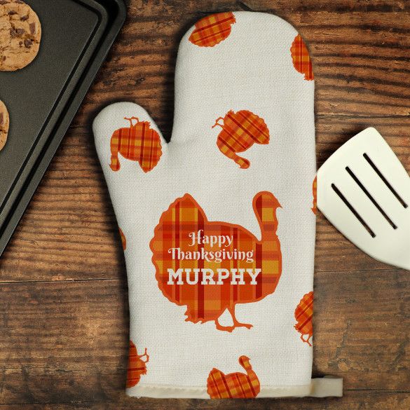 Thanksgiving Turkey Personalized Oven Mitt